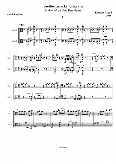 Broken Music for Two Violas