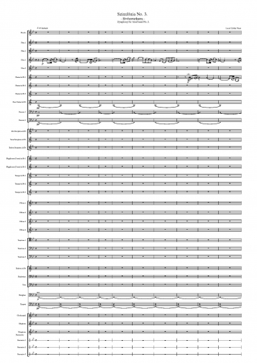 Szimfónia No. 3 - fúvószenekarra - (Partitúra)