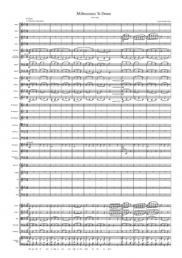 Millenniumi Te Deum - Symphonic orch. version (Score & Parts)