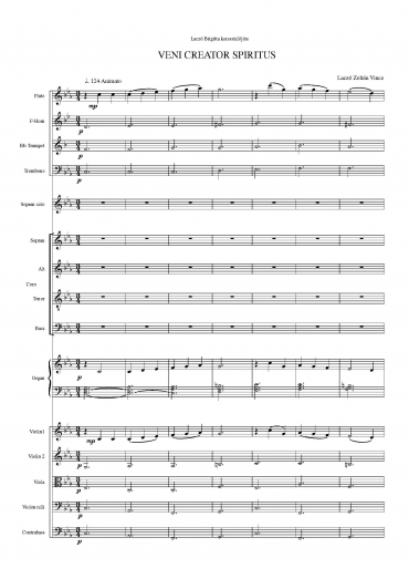 Veni Creator Spiritus - Chamber version (Score & Parts)